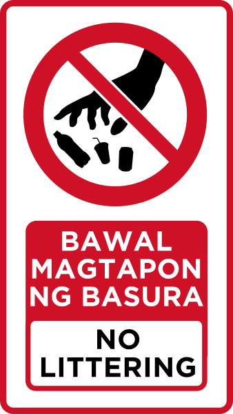 File:No Littering - Bawal Magtapon ng Basura.svg