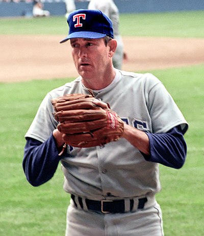 Nolan Ryan pitched a record seven no-hitters, all earning him a shutout as well since his opponents failed to score a run in any way.  He led the league in shutouts three times and is ranked seventh all-time with 61.