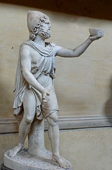 Ulysse offrant du vin au Cyclope, copie romaine d'un original de la fin de l'époque hellénistique, musée Chiaramonti.