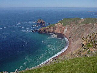 Lang Ayre Beach in the Shetland Islands of Scotland