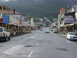 Orr Street, Queenstown Main street of Queenstown, Tasmania