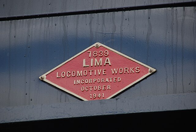 PM No. 1225's builder's plate