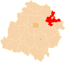 موقعیت شهرستان اسکیرنیه‌ویتسه در نقشه