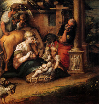 <i>Adoration of the Shepherds</i> (Parmigianino) Painting by Parmigianino