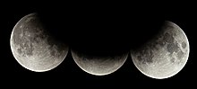 Semi-circular shadow of Earth on the Moon during a partial lunar eclipse Partial Lunar Eclipse 2019-07-16.jpg