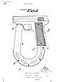 (alter Vorschlag) Patentzeichnung zur Pistole mit Hufeisenmagazin