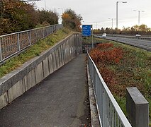 Path at the edge of the M4 motorway, Llansamlet Swansea - geograph.org.uk - 3763433.jpg