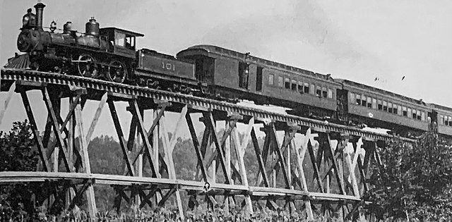 Peavine Railroad crossing the Holston River into Morristown