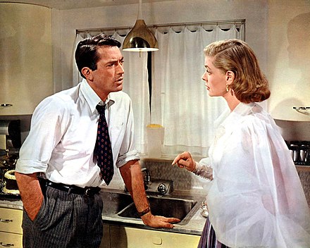 Peck and Lauren Bacall in the film Designing Woman (1957)