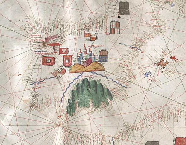 File Peninsula Iberica No Portolano De Pere Rossell 1466 Jpg Wikimedia Commons