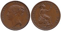 Penny Great Britain, 1858, Victoria.jpg