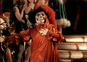 The Phantom of the Opera dressed as the Red Death in the 1925 film. Phantomtechnicolor.jpg