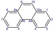 Lokanten von Phenanthren gemäß IUPAC