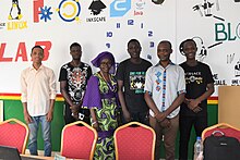 Photo de famille de l'atelier du 20̞-03-21-mois international de la contribution francophone 2021 à Cotonou au Bénin