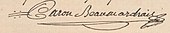 Underskrift av Pierre-Augustin Caron de Beaumarchais