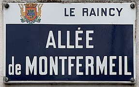 Plaque au Raincy.