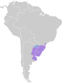 Distribución geográfica de la monterita sietevestidos.