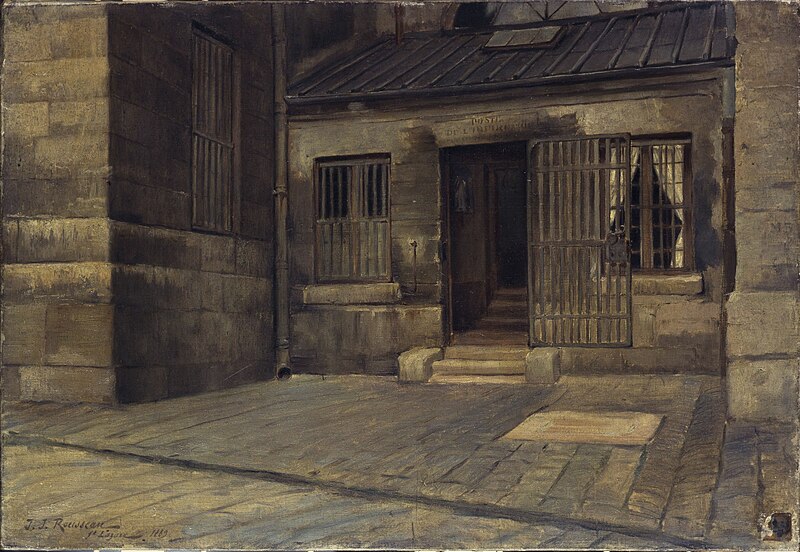 File:Porte de l'infirmerie de la prison Saint-Lazare, rue du Faubourg-Saint-Denis, 10ème arrondissement, en 1889. P502.jpg