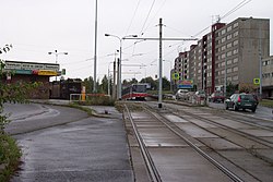 Tramvajová konečná a sídliště