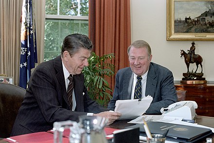 Meese with President Ronald Reagan in 1981
