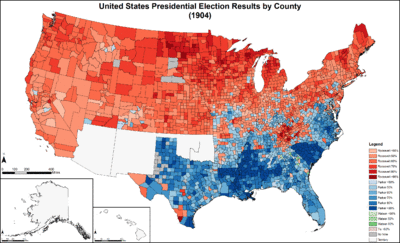 Map of presidential election results by county