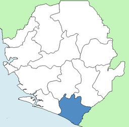 Pujehuns läge i Sierra Leone.