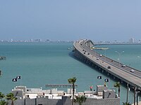 Queen Isabella Causeway crossing the Laguna Madre at Port Isabel, Texas