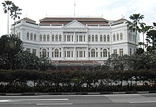 The historic Raffles Hotel is a national monument Raffles Hotel Singapore - panoramio.jpg