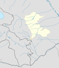 Stepanakert trên bản đồ Cộng hòa Nagorno-Karabakh