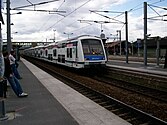 Z 22500 rolling stock on RER E at Pantin