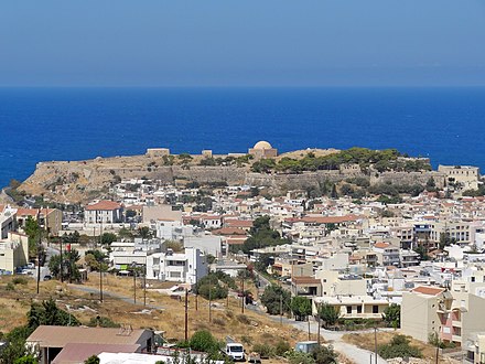 View of Rethymno with the Fortezza in the background