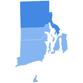 Rhode Island Presidential Election results by county 2012