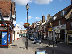 Een straat in Rickmansworth