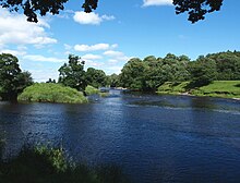 The confluence with the River Hodder. Rivers Ribble and Hodder meet - geograph.org.uk - 5485346.jpg
