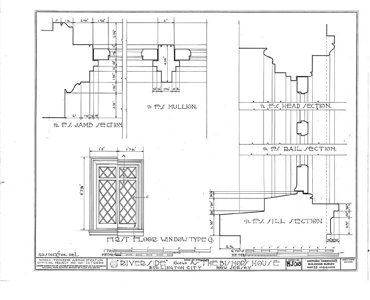 File:Riverside, West Delaware Street, Burlington, Burlington County, NJ HABS NJ,3-BURL,3- (sheet 35 of 44).tif