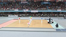 Indoor arena of Balewadi Sports Complex hosting 2017 Robocon India