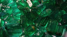 Emerald crystals Rough emerald crystals from Panjshir Valley Afghanistan.jpg