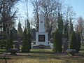 Soviet cemetery of honor with memorial