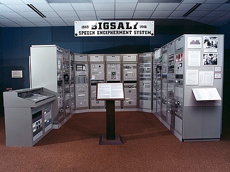 SIGSALY exhibit at the National Cryptologic Museum SIGSALY.jpg