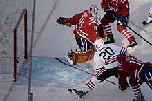 During the 2015 Winter Classic, the Chicago Blackhawks wore throwback sweaters, whereas the Washington Capitals wore a retro-styled sweater Saad-Winterclassic2015.jpg