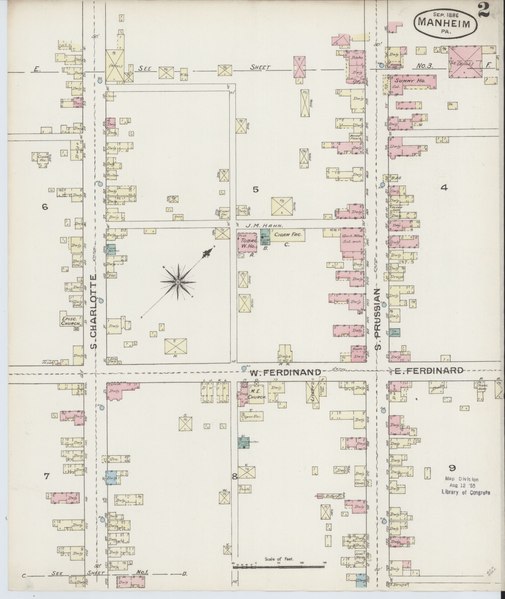 File:Sanborn Fire Insurance Map from Manheim, Lancaster County, Pennsylvania. LOC sanborn07791 001-2.tif