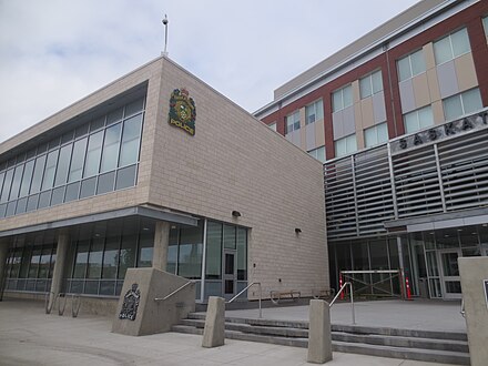 Headquarters for the Saskatoon Police Service. The service provides municipal policing for the city.