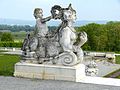 Eine Sphinx-Figur auf Schloss Hof in Niederösterreich, aus der Zeit des Barock
