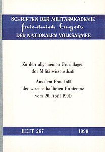 Schriften der Militärakademie „Friedrich Engels“ H. 267 (1990), Reprint 2022 in: dgksp-dp