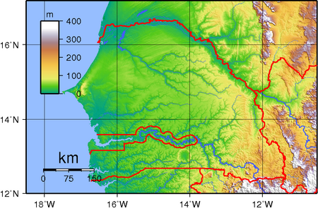 Topography of Senegal Senegal Topography.png