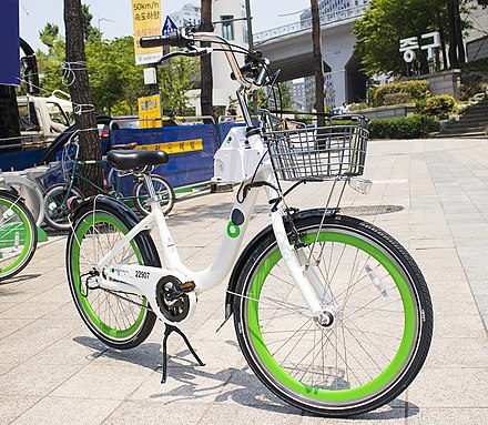 Ddareungi (Korean: 따릉이) is Seoul's bike sharing system, which was set up in 2015.