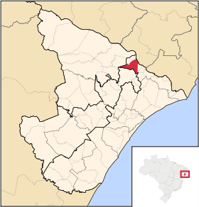 Localização de Canhoba em Sergipe
