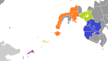 Map depicting the jurisdiction of sharia district courts in Mindanao. Sharia District Courts of the Philippines.svg