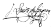 Joan Lamote de Grignon'un imzası