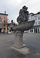 "Lotsenehrung" von Reinhard Dietrich, 1976, Seepromenade, Warnemünde, Deutschland